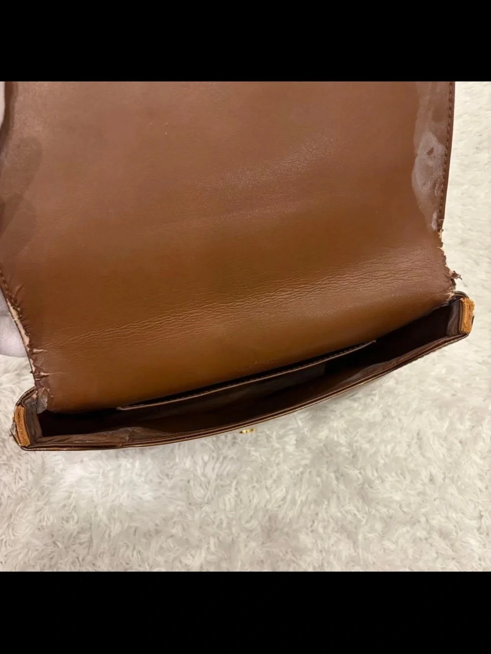 Louis Vuitton Brown Monogram Vernis Flap Clutch